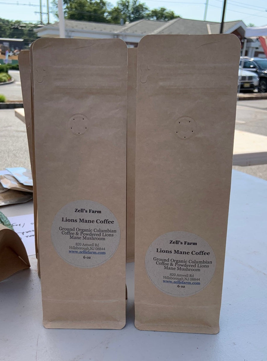 Lion’s Mane coffee ground 6oz Zell's Farm