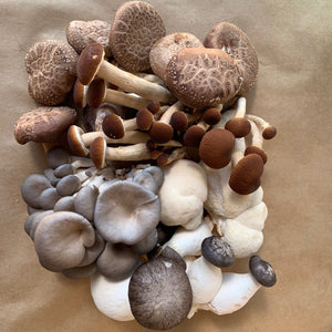 Mushrooms family size medley 2.5lbs in cake box