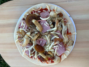 Mushroom medley with ham 8”