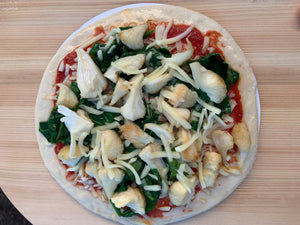 Lion’s Mane with spinach Pizza 8”